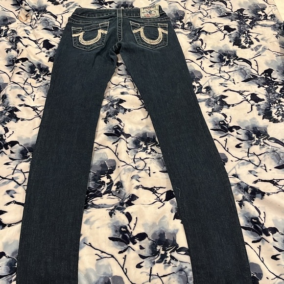 Size 24, blue, true religion jeans worn once in new condition - Picture 2 of 4